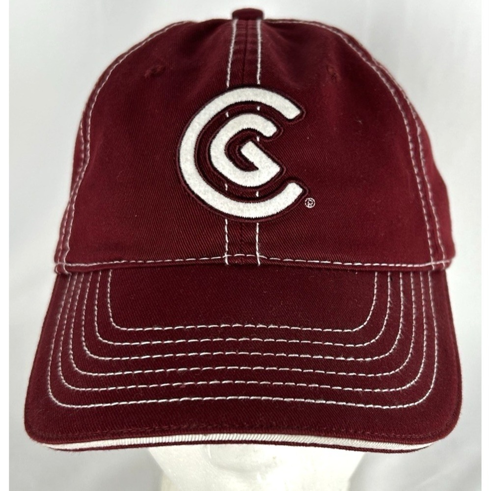Cleveland Golf Maroon Red Strapback Hat Cap Embroidered Adjustable Cotton